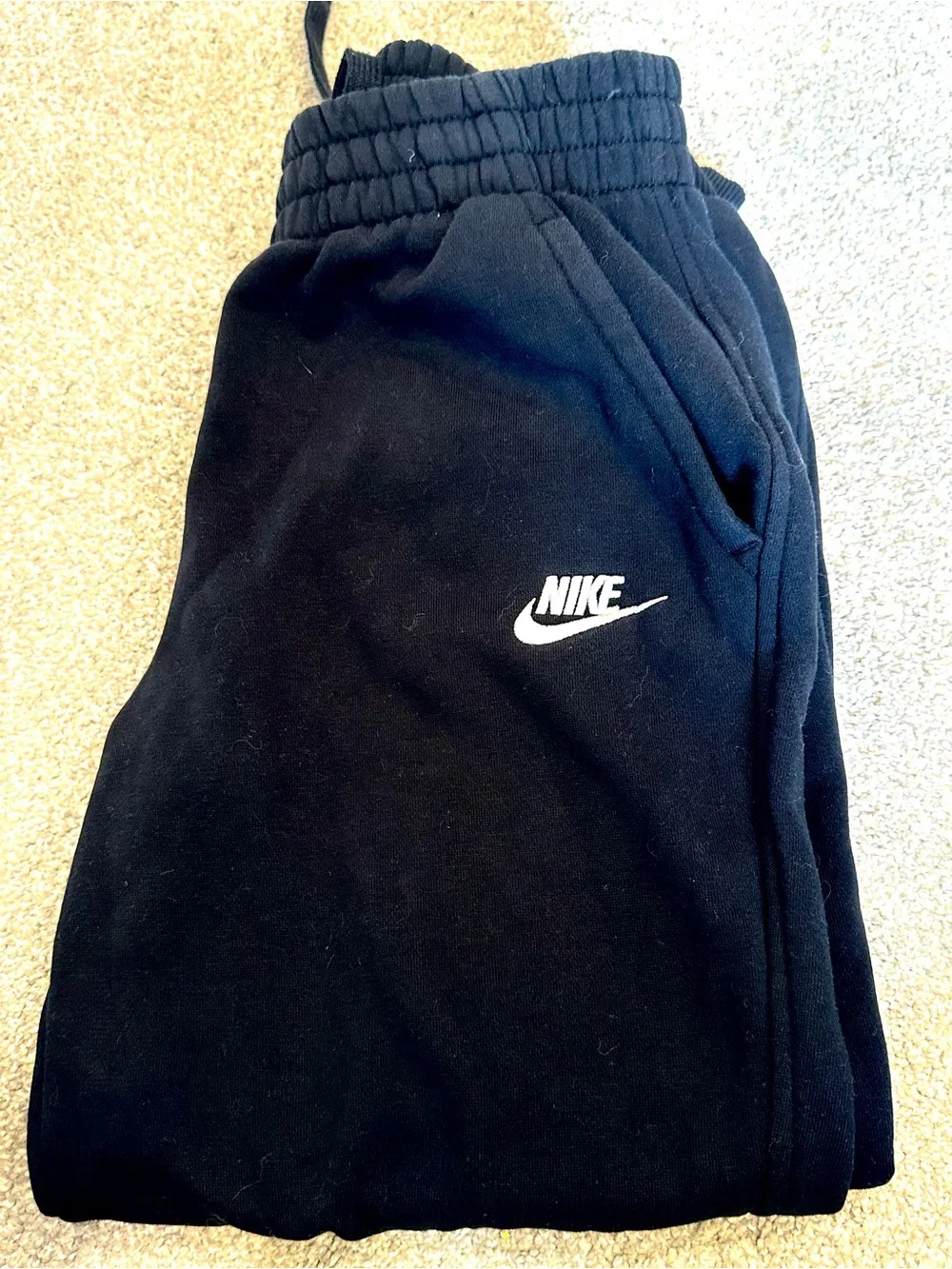 Nike Black Youth Fleece Joggers-Medium
